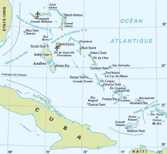 les bermudes carte du monde